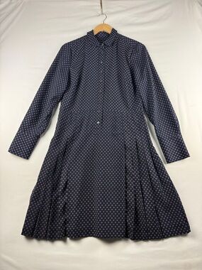 Banana Republic Floral Pleated Dress Navy Size 10